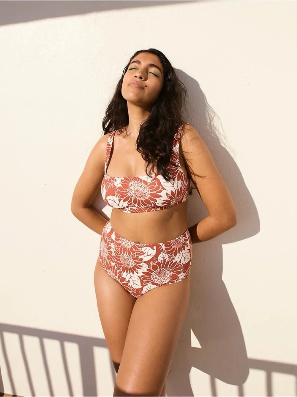 Madewell Second Wave Balconette Bikini Top in Sunflower Season